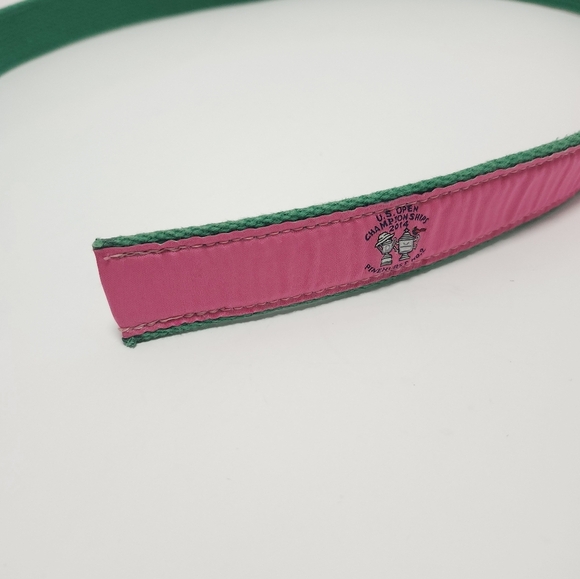 YRI Golf Belt Pinehurst Championship 2014 Size S Pink Green - Picture 4 of 7